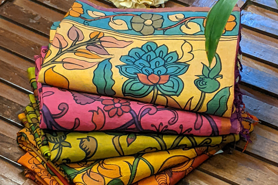 Artistic Process Of Pen Kalamkari Painting