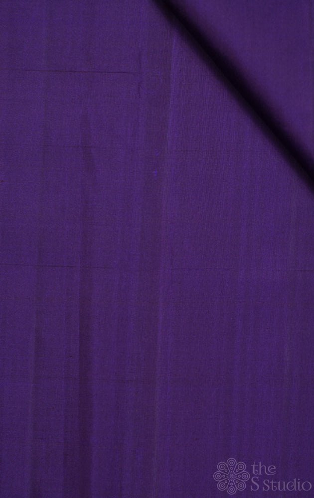 Violet kanchi silk blouse fabric