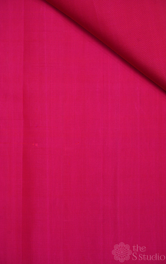 Rani pink kanchi silk plain blouse material