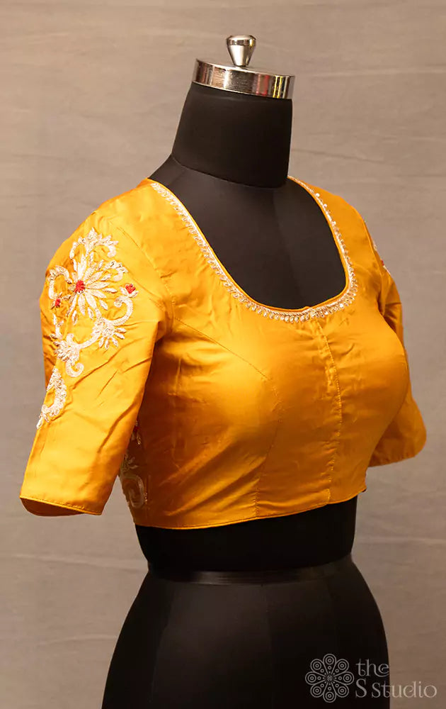 Mustard sales yellow blouse