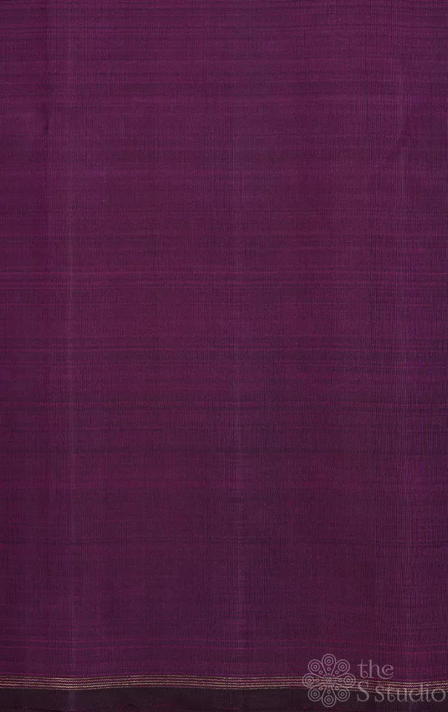 Purple kanchi silk plain blouse material