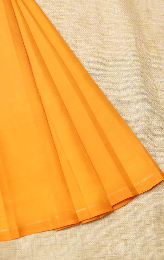 Mustard Plain Kanchi Silk Blouse Fabric
