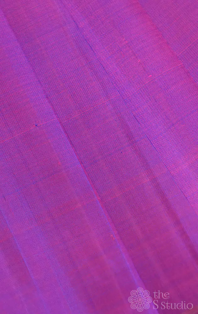 Purple kanchi silk blouse material
