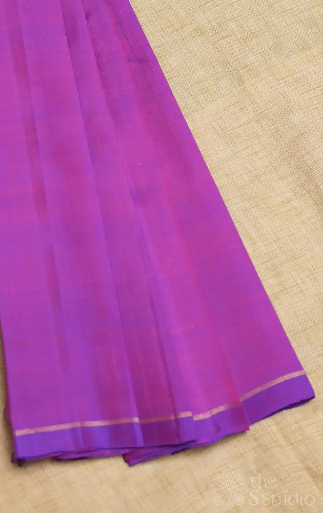 Purple kanchi silk blouse material