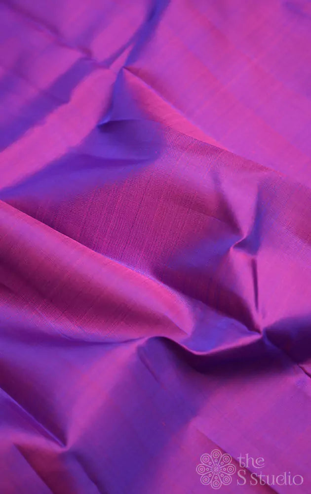 Purple kanchi silk blouse material
