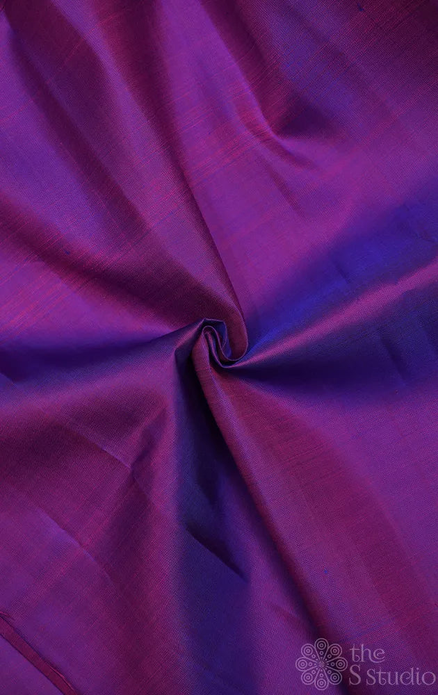 Purple kanchi silk blouse material