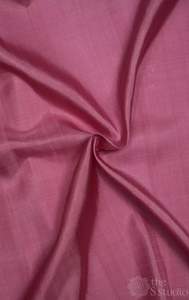 Onion pink zari kanchi silk blouse fabric