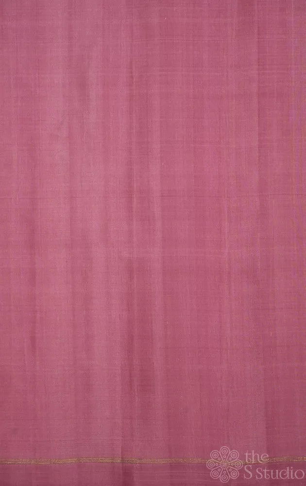 Onion pink zari kanchi silk blouse fabric