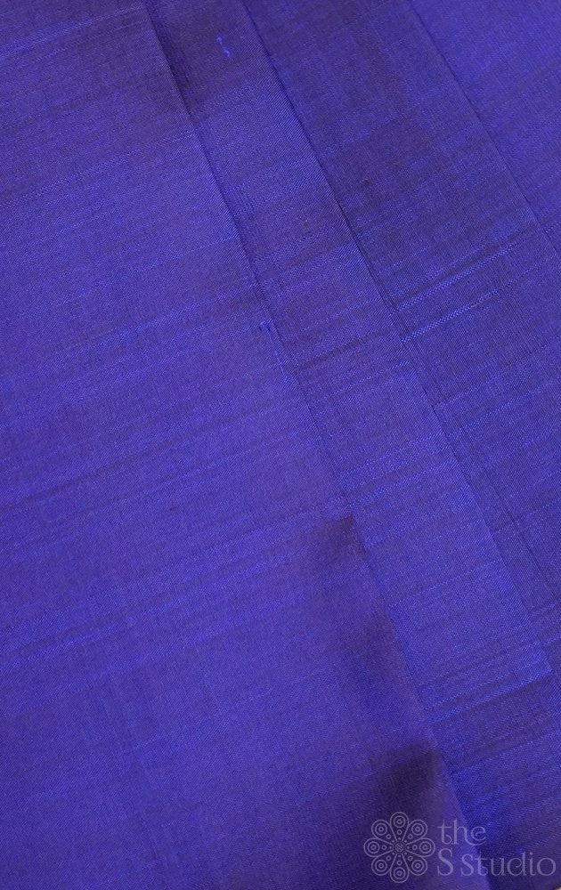 Navy blue kanchi silk fabric
