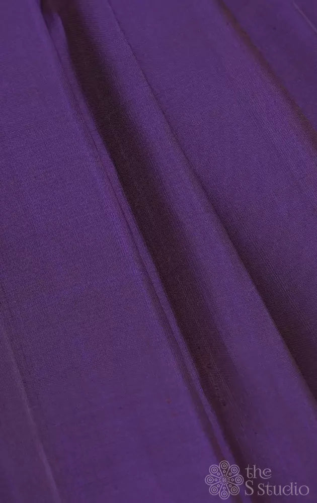 Violet kanchi silk blouse fabric