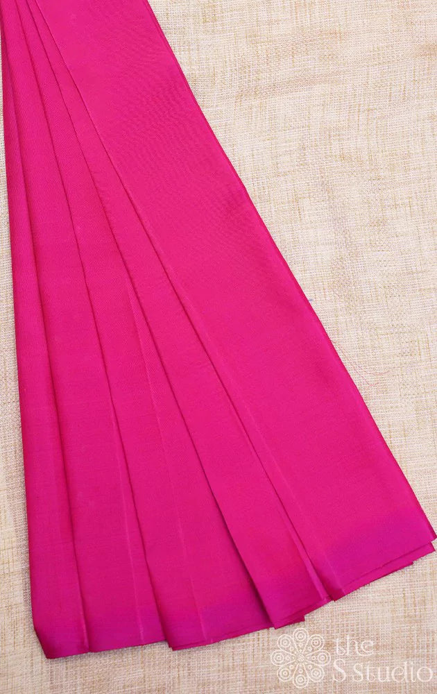 Rani pink kanchi silk plain blouse material