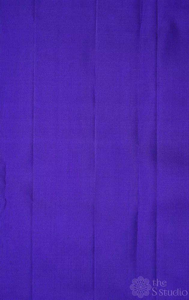 Royal blue plain kanchi silk blouse material