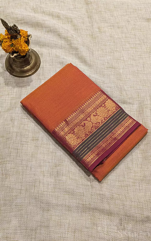 Kanchi cotton saree with varisaipet border - Pack of 3