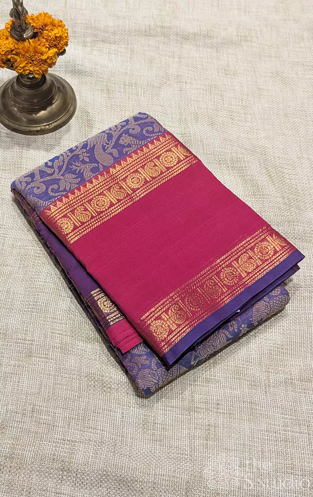 Vansingaram kanchi cotton saree with rettaipet border - Pack of 5