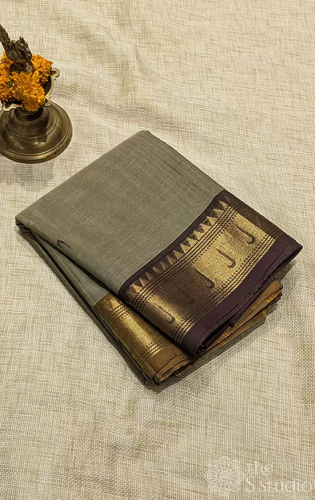 Kanchi cotton saree with paithani border - Pack of 5