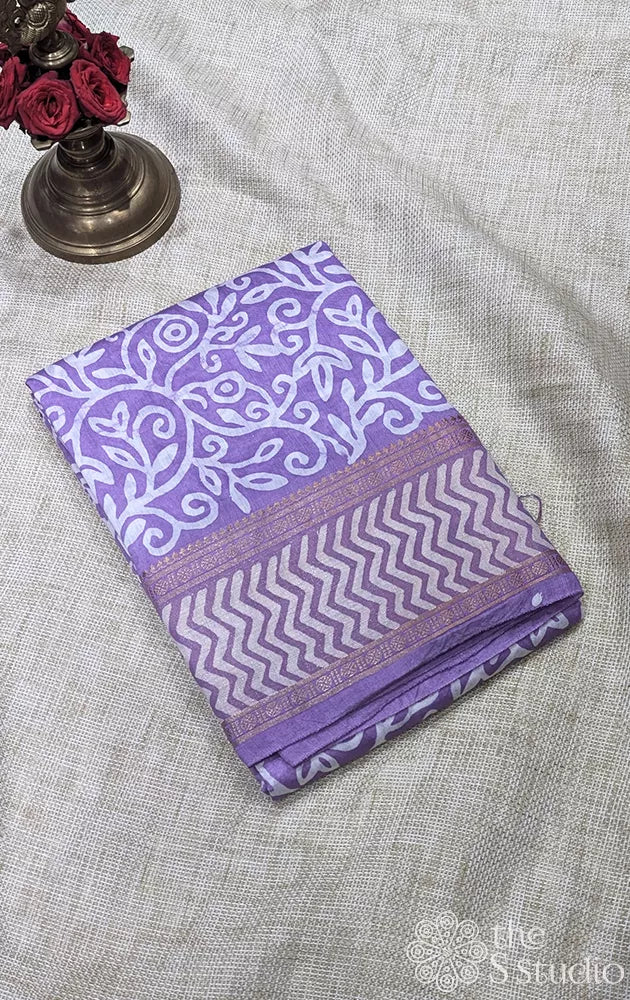 Semi silk saree with floral prints - Pack of 3