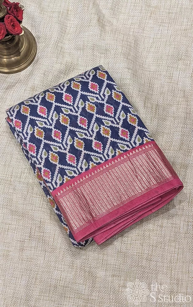 Semi silk saree with zig zag pattern - Pack of 3