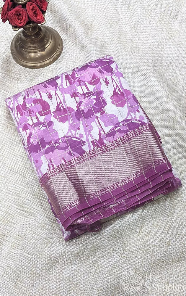 Semi silk saree with antique zari border - Pack of 3