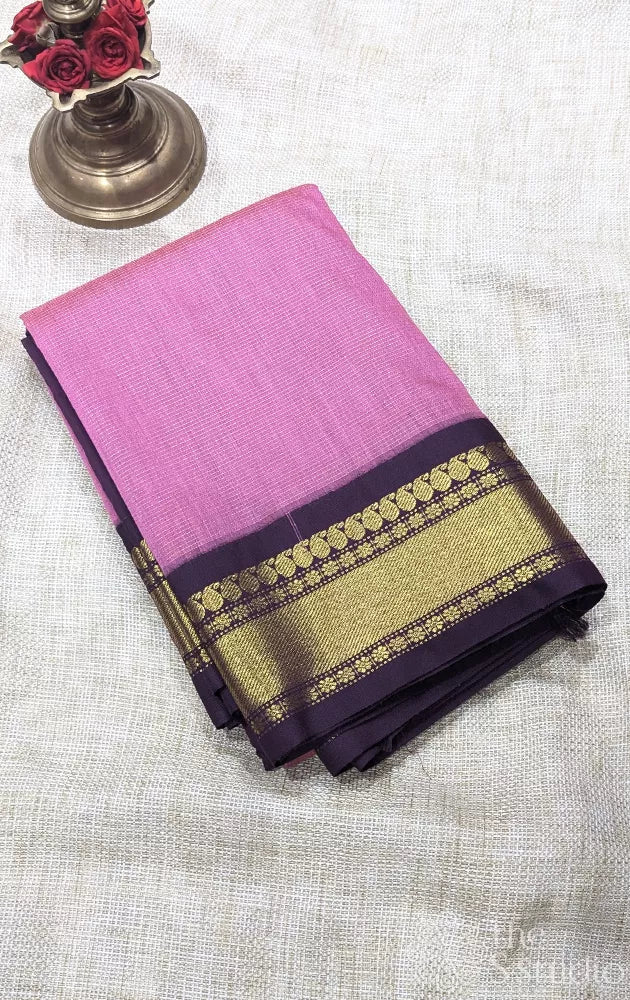 Semi silk saree with vairaoosi zari lines - Pack of 5