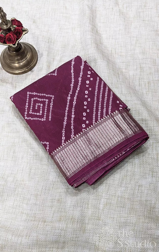 Semi silk saree with bandhini prints - Pack of 3