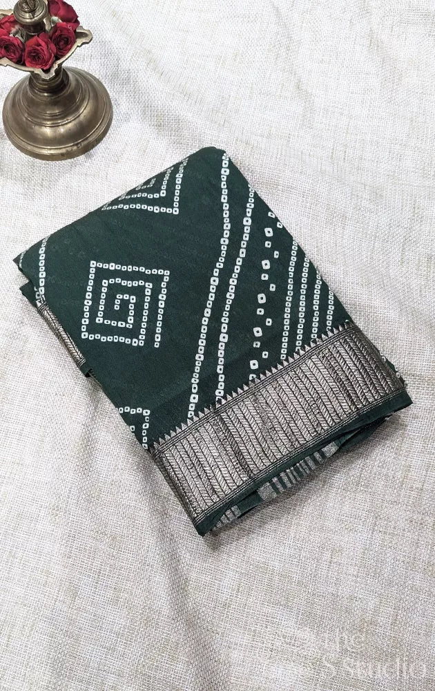 Semi silk saree with bandhini prints - Pack of 3