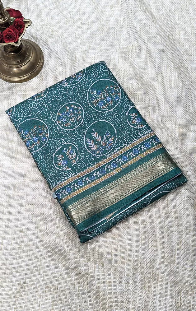 Semi silk saree with small round motis - Pack of 5