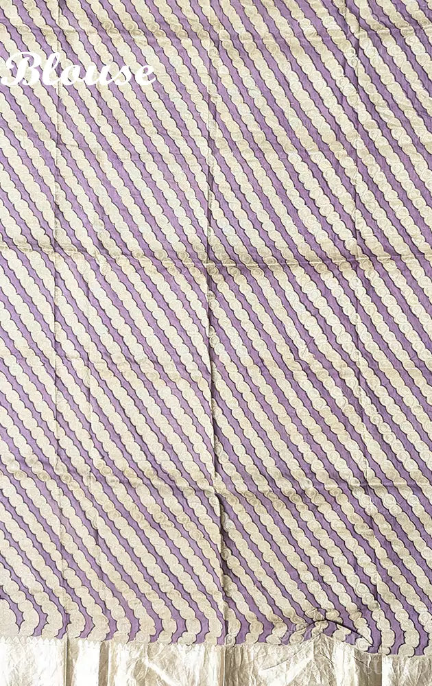 Grey soft silk saree with pen kalamkari saree