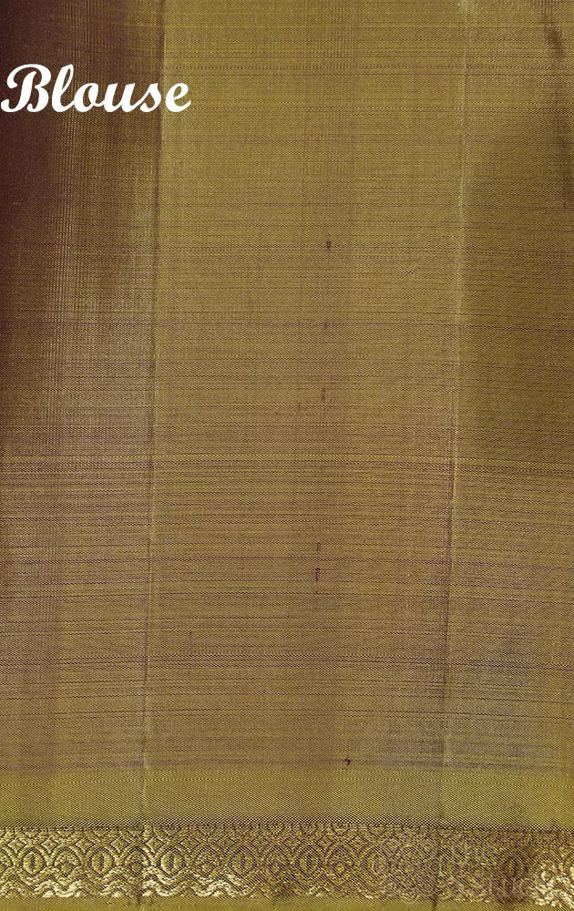 Burgundy colour kanjivaram silk saree with small border