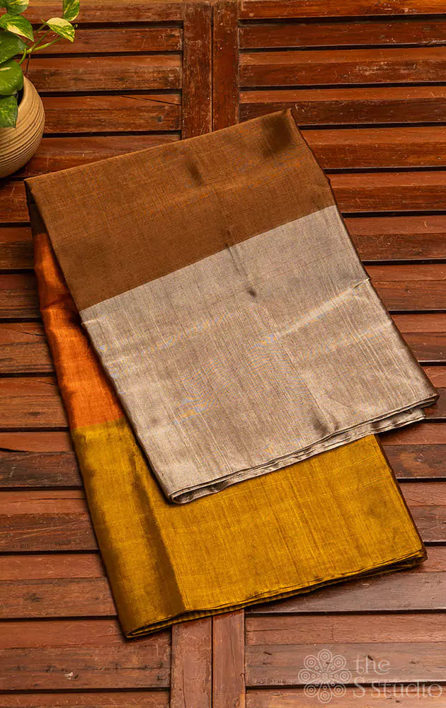 Four colour chanderi tissue saree