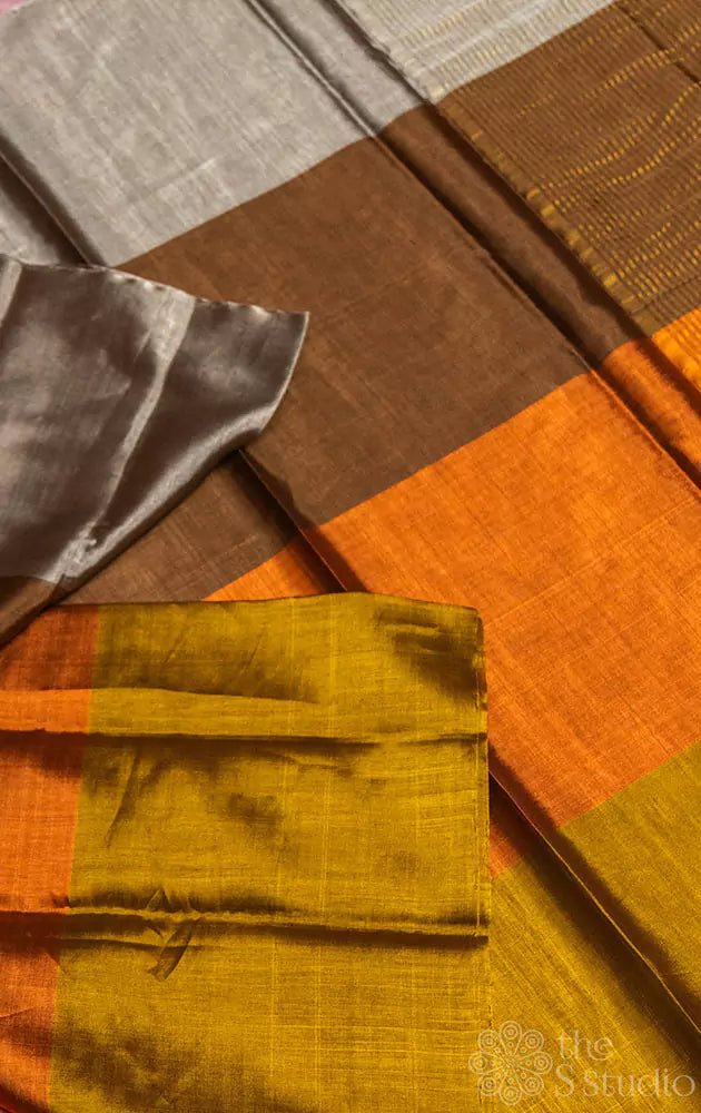 Four colour chanderi tissue saree