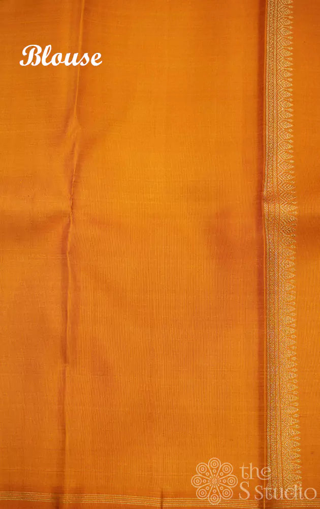 Green bird motifs kanchi silk with a double pallu