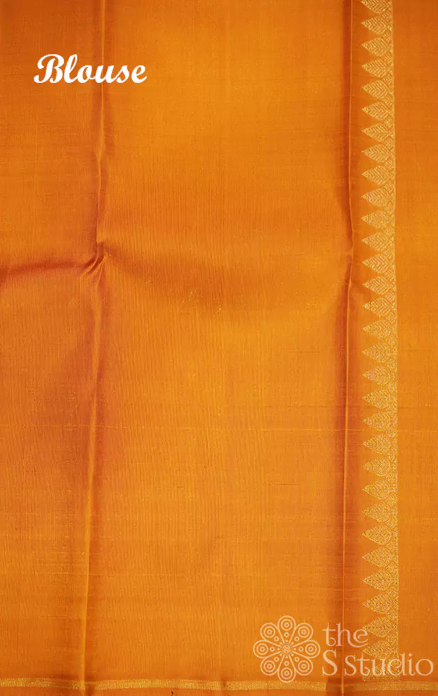 Black kanchipuram silk with bird motifs (Pre-order available)