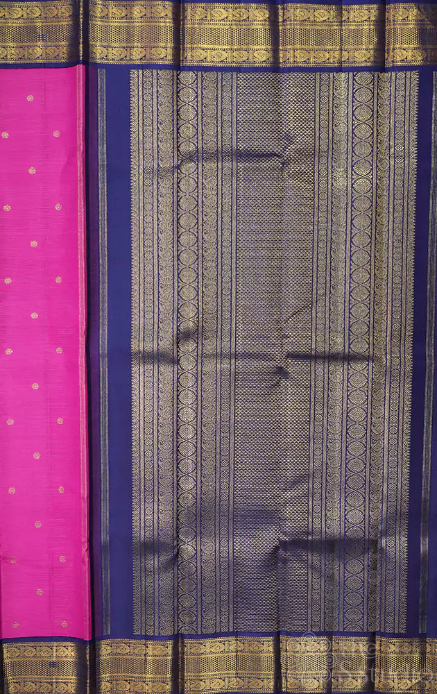 Magenta vairaoosi kanjivaram silk saree with korvai border