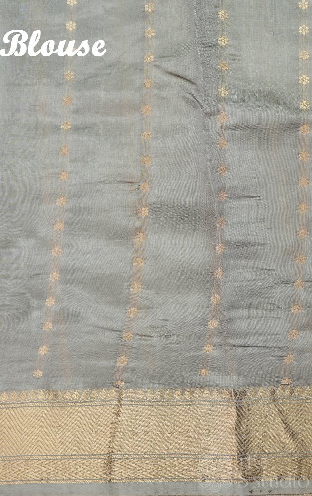 Pastel coloured rangkaat design banarasi soft katan silk saree