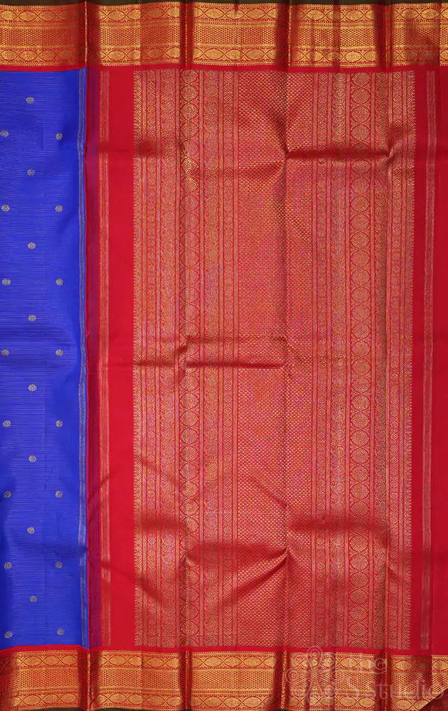 Royal blue vairaoosi kanchipuram silk saree
