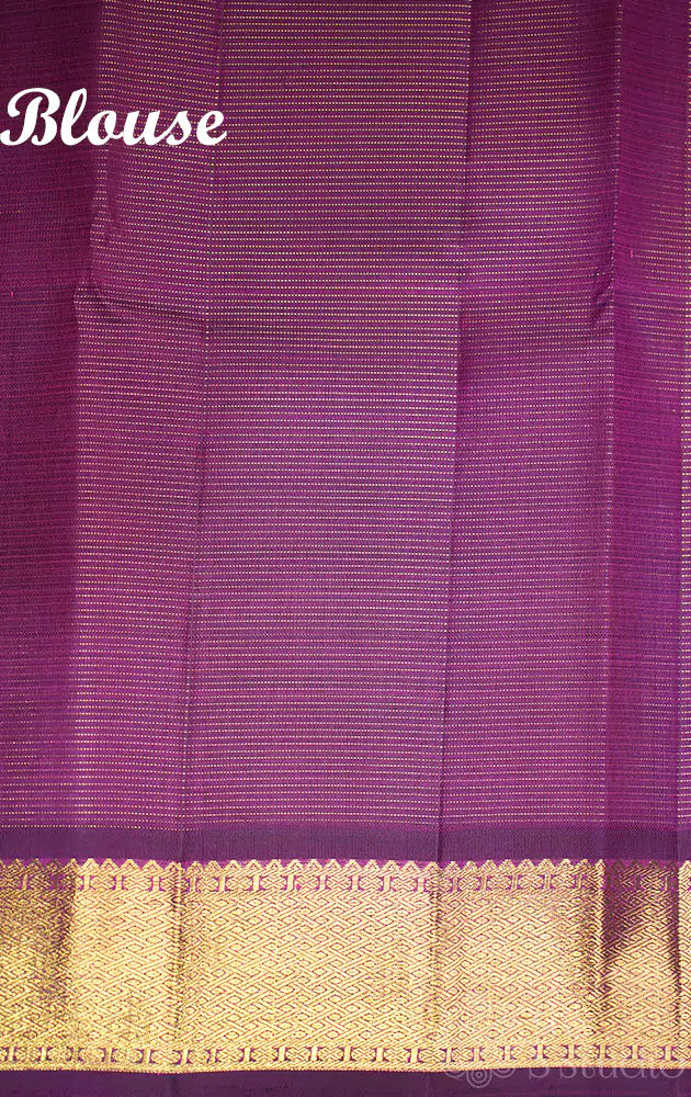 Deep purple vairaoosi kanchipuram silk saree with mango and thilakam buttas (pre-order available)