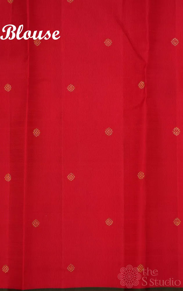 Purple kanjivaram silk saree with ganda berunda motifs