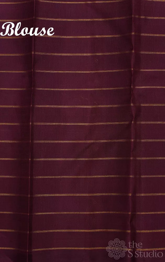 Paalum pazhamum checks kanchi silk saree in shades of yellow, pink and green