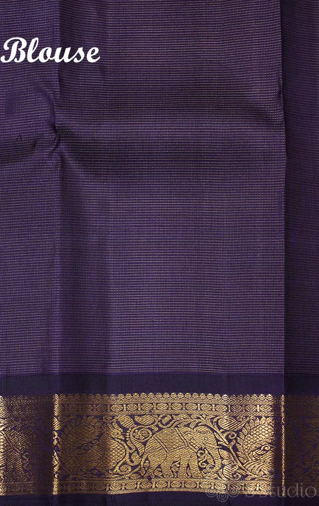 Sea green vairaoosi kanchipuram silk saree with korvai border