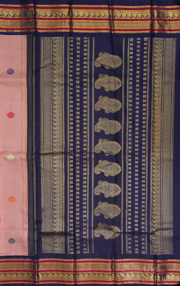 Chikku colour kanchipuram silk saree with adai weaving