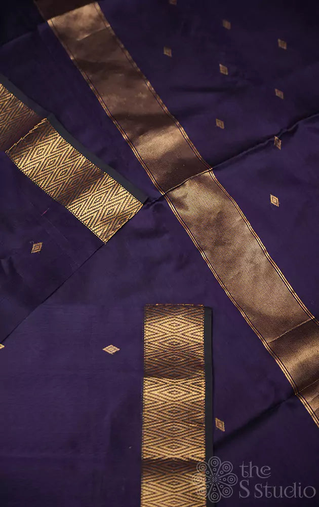 Nayanthara inspired violet Maheshwari silk cotton saree