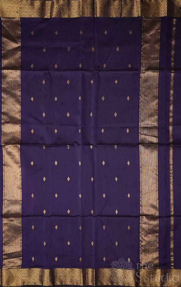 Nayanthara inspired violet Maheshwari silk cotton saree