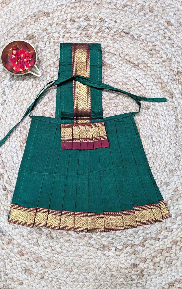 Green with maroon single pet Goddess vasthram