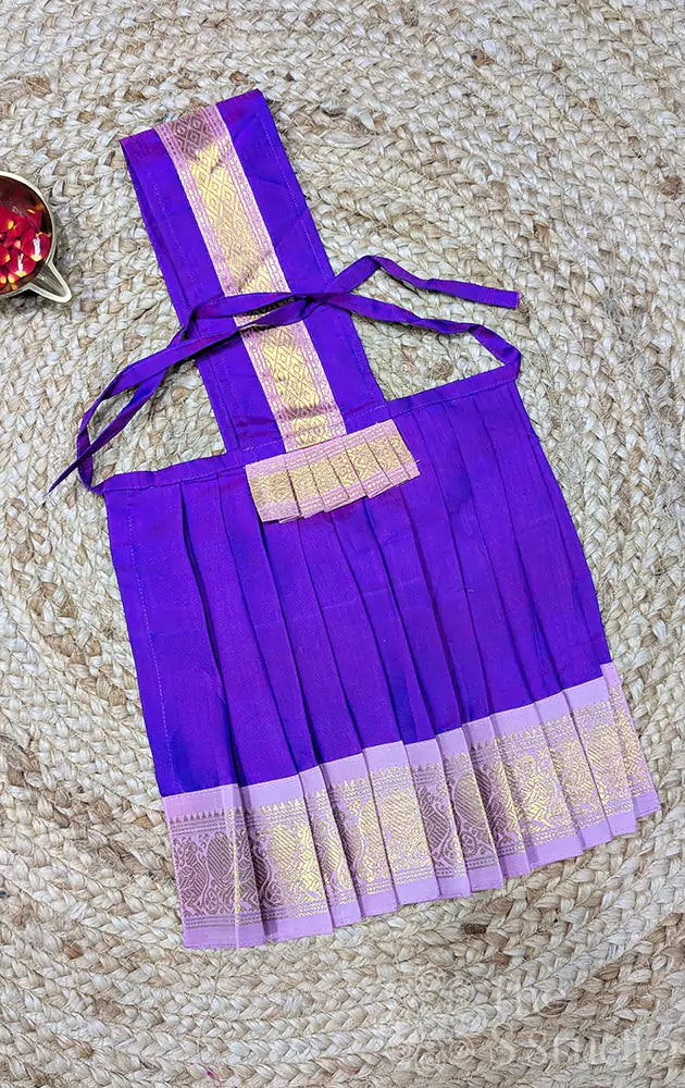 Purple with onion pink getti border Goddess Vasthram