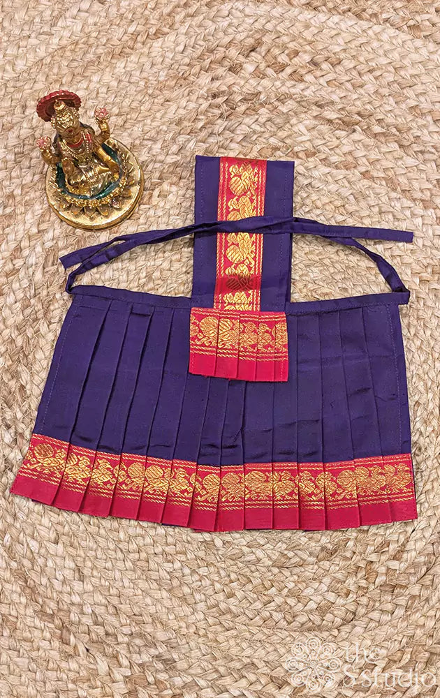 Violet with reddish pink single Border Goddess Vasthram