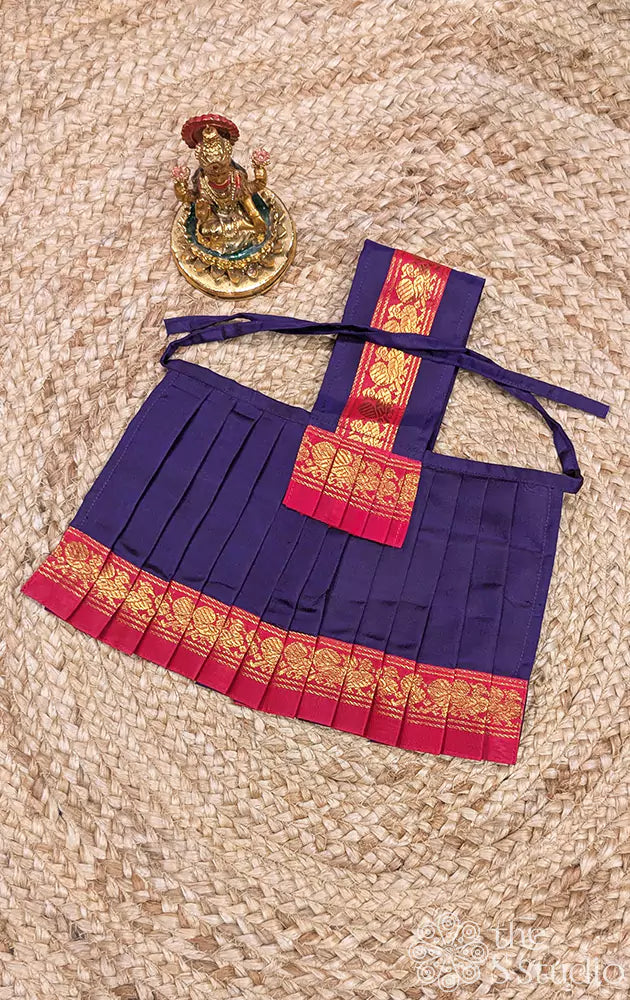 Violet with reddish pink single Border Goddess Vasthram
