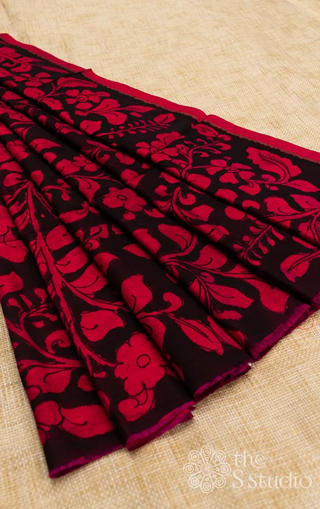 Rose hand painted kanchi kalamkari blouse material