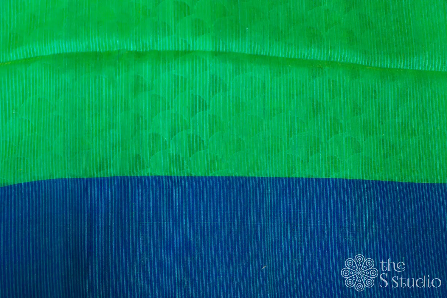 Greenish blue kora banarasi silk saree