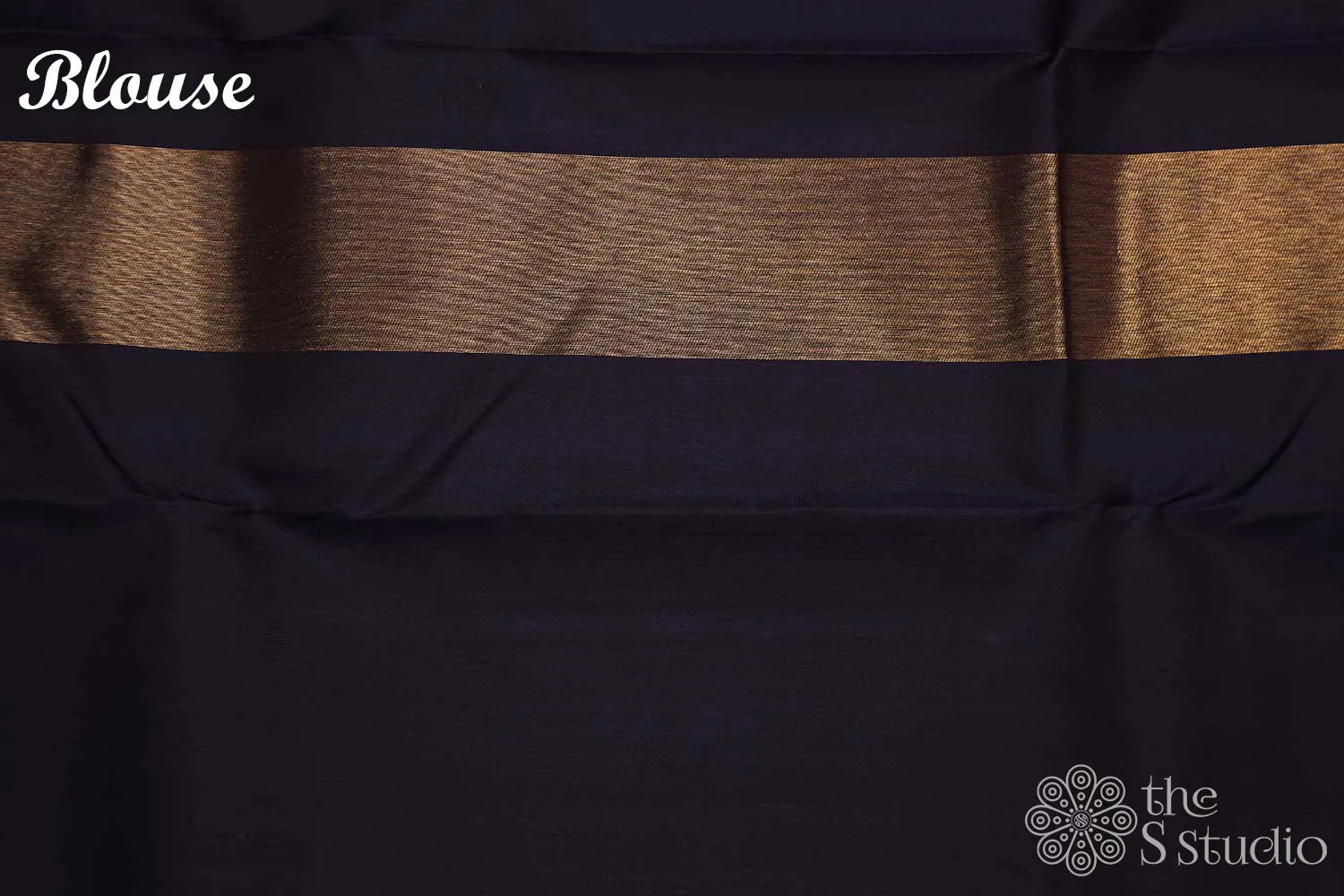 Rose and navy blue temple border kanjivaram saree