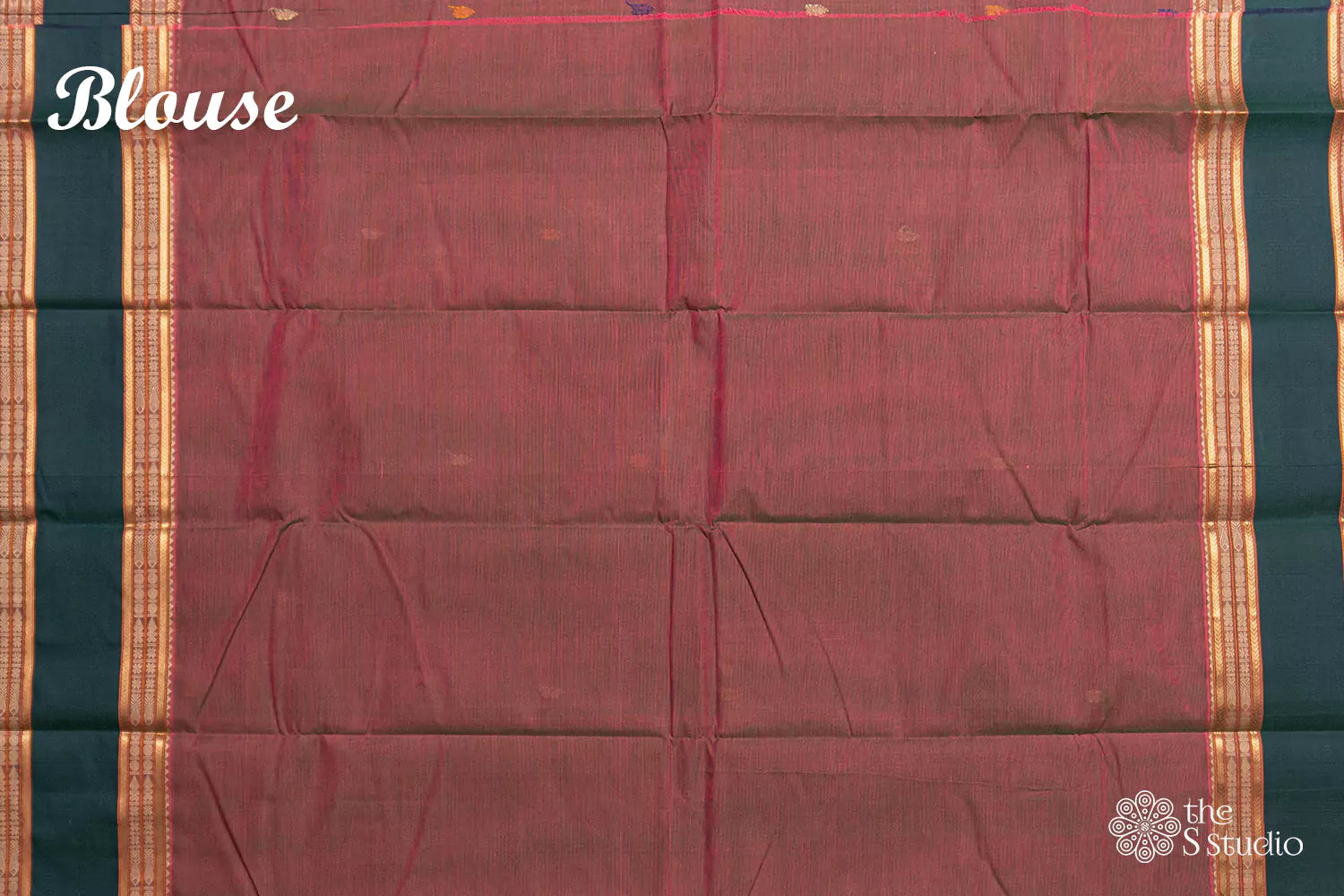 Mauve Pink Kanchi Cotton Saree With Contrast Border And Thread Worked Pallu
